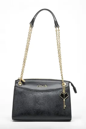 CARTERA EFECTO CUERO MEZCLA PITON, NEGRO